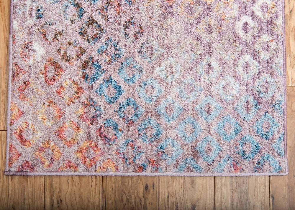 Devan - Rainbow Square-Pattern Rug