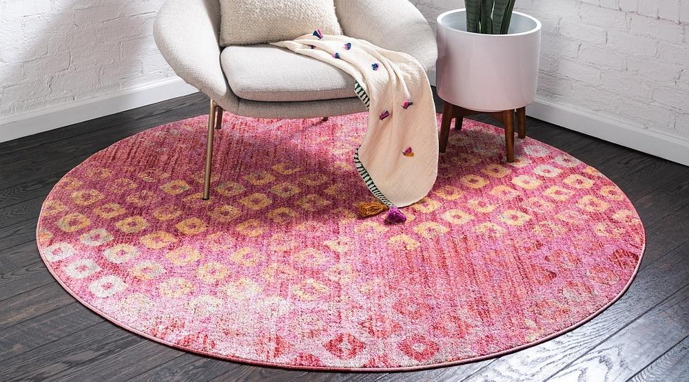 Devan - Rainbow Square-Pattern Rug