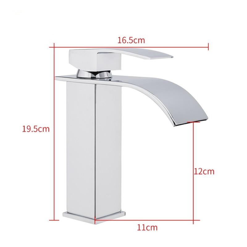 Val - Deck-Mounted Waterfall Chrome Bathroom Faucet